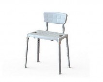 SHOWER SEAT ADJUSTABLE IN HEIGHT WITH BACKREST