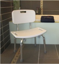 Aluminum Bath Chair w/ small back