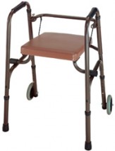 Aluminum Seated Foldable Walker