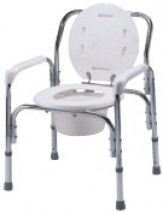 Deluxe Aluminum Commode with High Backrest