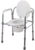 Steel Folding Commode with Backrest