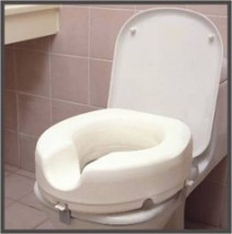 Raised Toilet Seat with Armrests