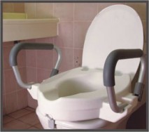 Flip Arm Raised Toilet Seat