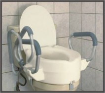 Flip Arm Raised Toilet Seat