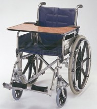 Wooden Table attached on Wheel Chair