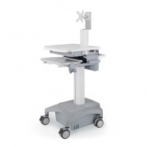 Mobile Computing Cart with Single Monitor Arm