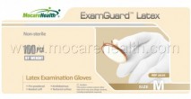 Latex examination gloves