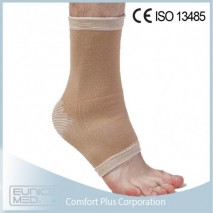 Ankle support with silicone pads