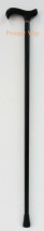 Wooden Cane/Walking Stick, black with wooden handle