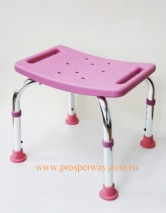Shower Chairs, adjustable with anti-slip rubber ferrules