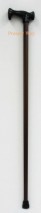 Wooden Cane / Stick, brown with plastic handle