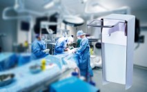 Hospital elbow sanitizer dispenser, disinfectant dispenser