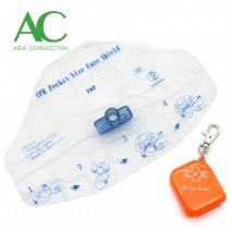 CPR Face Shield with Square Keychain Case