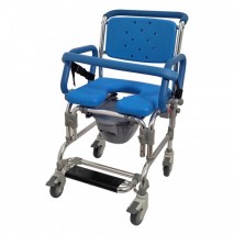 Flip Arm Deluxe Wheeled Shower Commode Chair